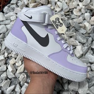 Nike Custom Air Force 1 Mid Lila Paradise NWT